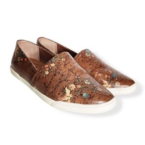 Patricia Nash Lola Slip On Flats Floral Map Pattern Women's Size 7